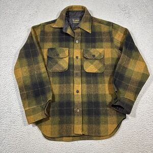 Vtg CPO Men's Genuine Sz S Wool Shirt Jacket Overshirt Heavy Duty Plaid